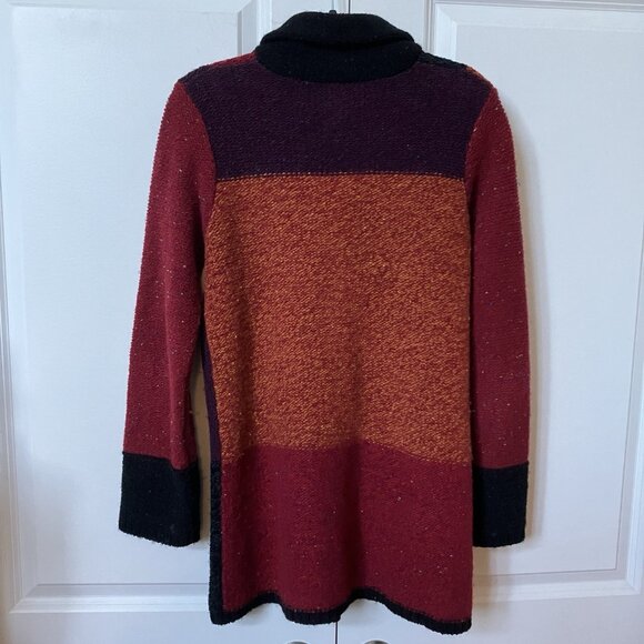 Y2K Susan Bristol Cardigan Womens S Colourblock Long Line Patchwork 2000s - Picture 5 of 9